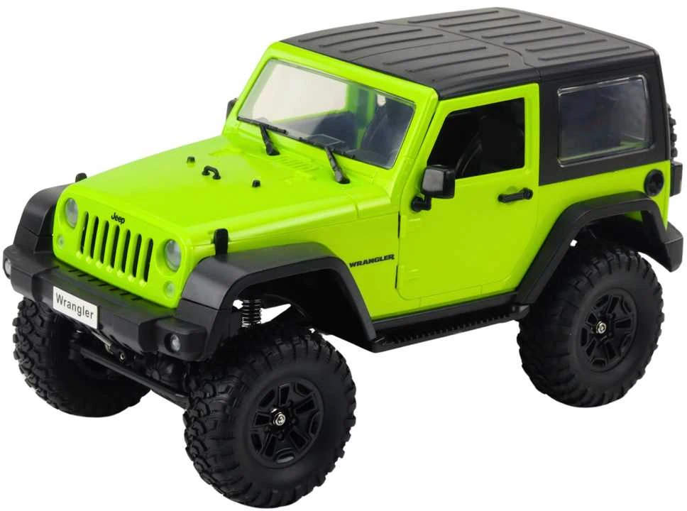 Nuotoliniu būdu valdomas automobilis Jeep Wrangler, žalias