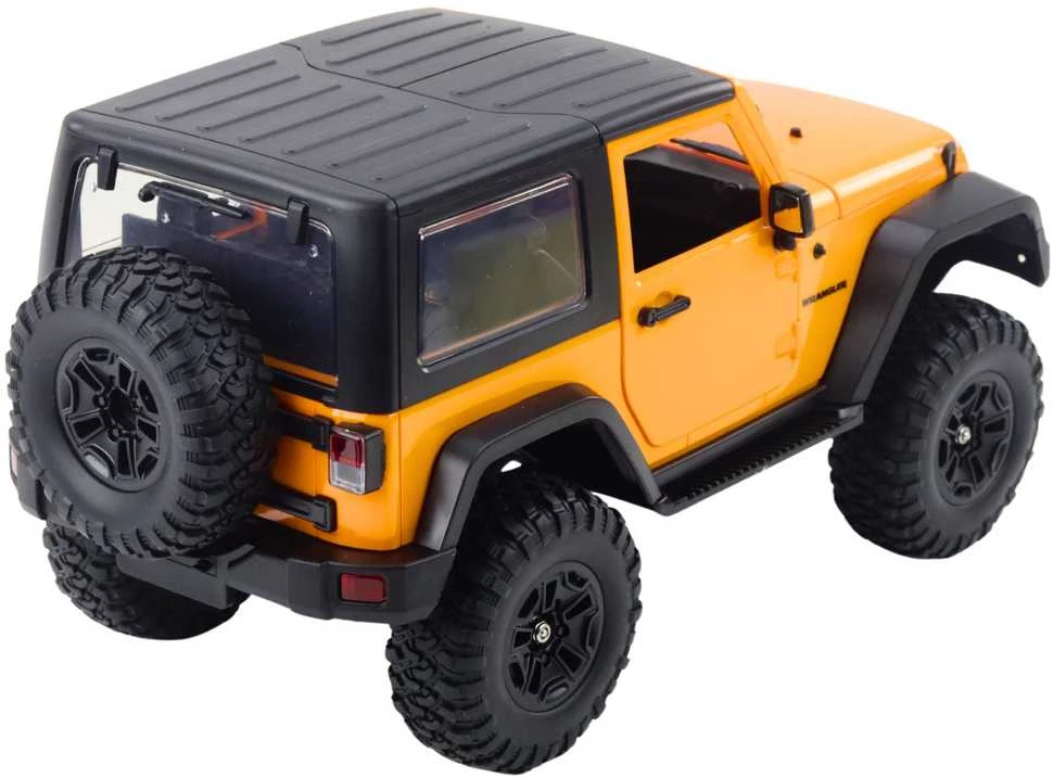 Nuotoliniu būdu valdomas automobilis Jeep Wrangler, oranžinis