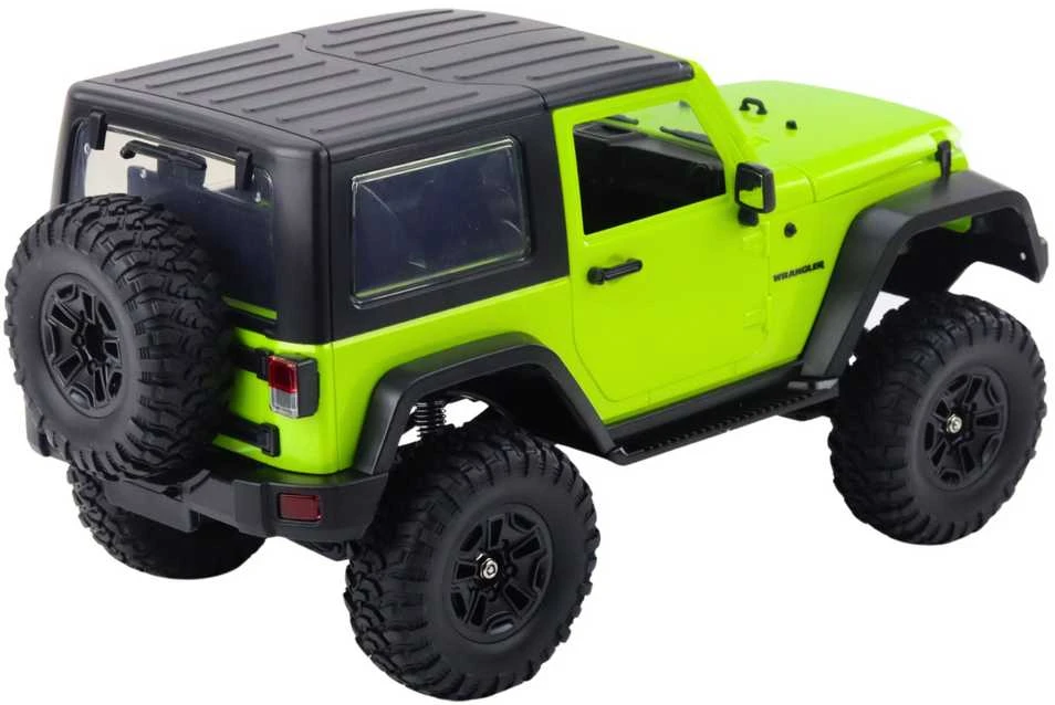 Nuotoliniu būdu valdomas automobilis Jeep Wrangler, žalias