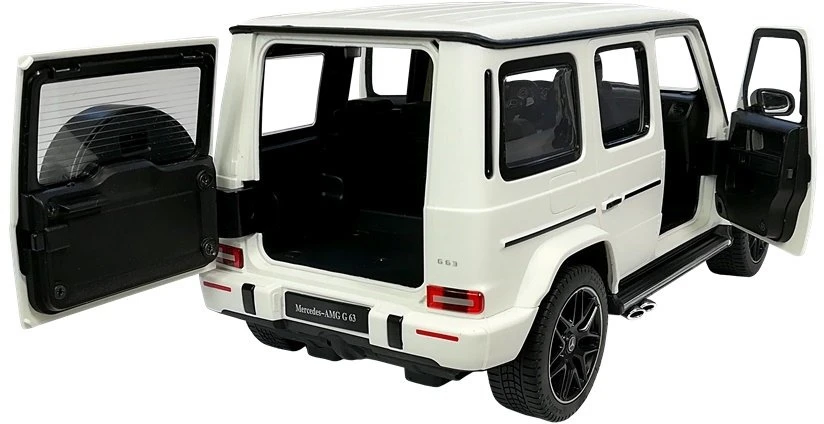 Nuotoliniu būdu valdomas automobilis Mercedes G63, baltas
