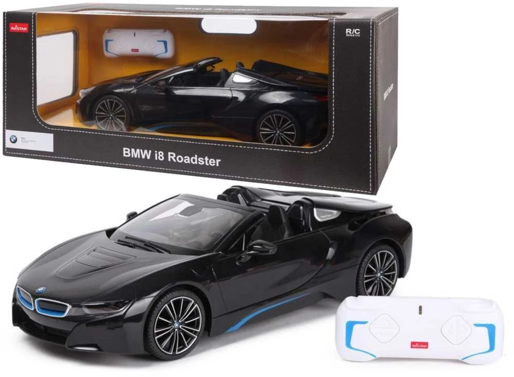 Nuotoliniu būdu valdomas BMW i8 1:12, juodas