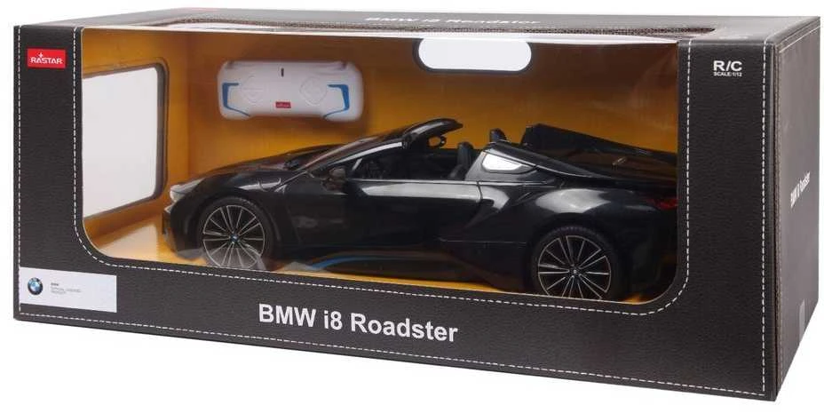 Nuotoliniu būdu valdomas BMW i8 1:12, juodas