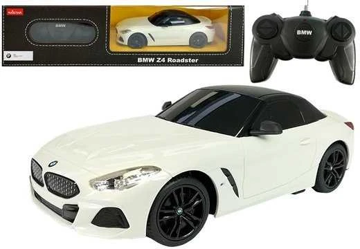 Automobilis BMW Z4 Roadster Rastar R/C su nuotolinio valdymo pultu, 1:24, baltas