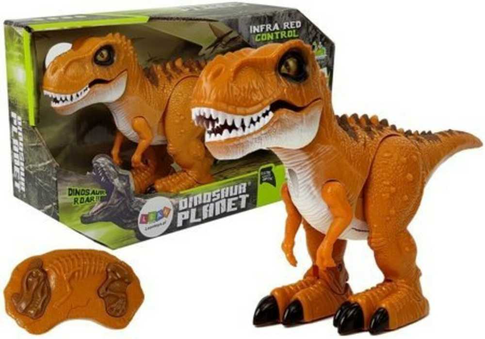 Nuotoliniu būdu valdomas dinozauras Tyranozaur, rudas, 1 vnt.