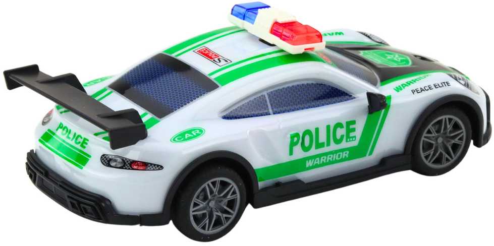 Nuotoliniu būdu valdomas drift policijos automobilis su LED apšvietimu