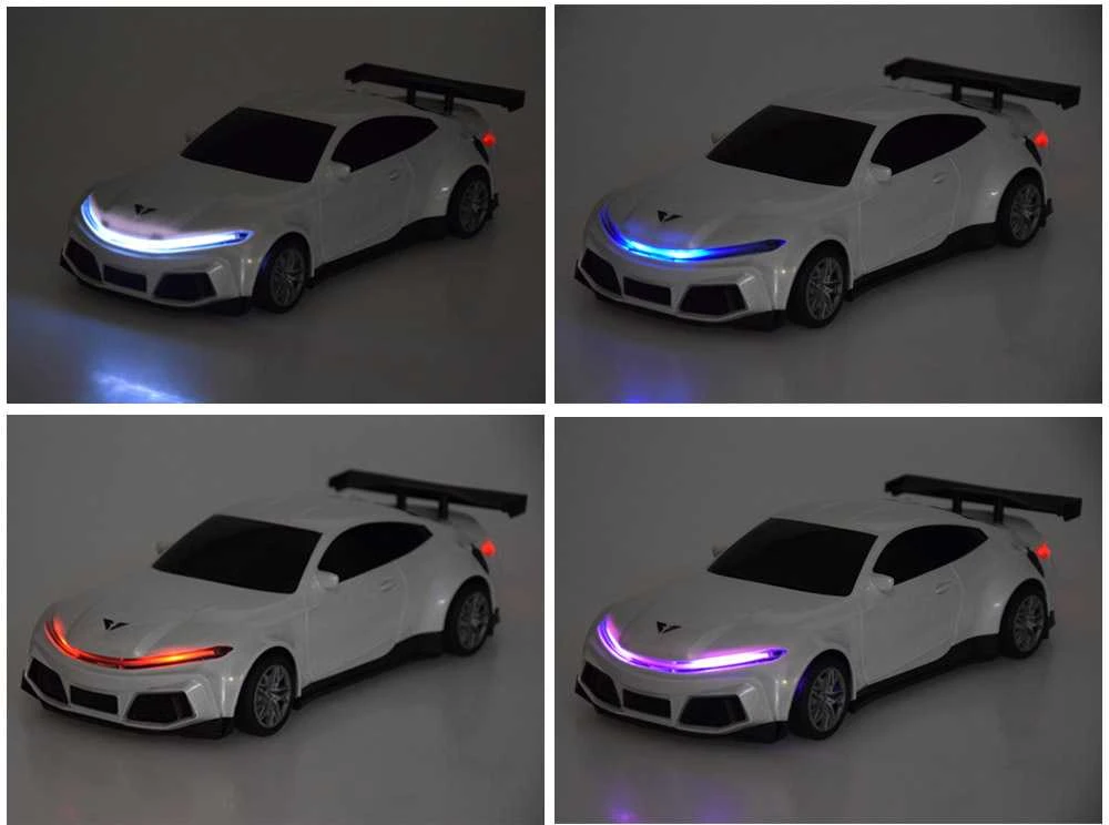Nuotoliniu būdu valdomas elektrinis automobilis su garso ir šviesos efektais