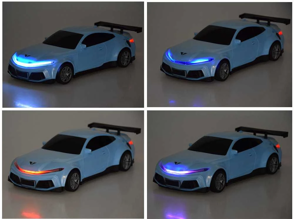 Nuotoliniu būdu valdomas elektrinis automobilis su garso ir šviesos efektais