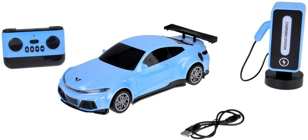 Nuotoliniu būdu valdomas elektrinis automobilis su garso ir šviesos efektais