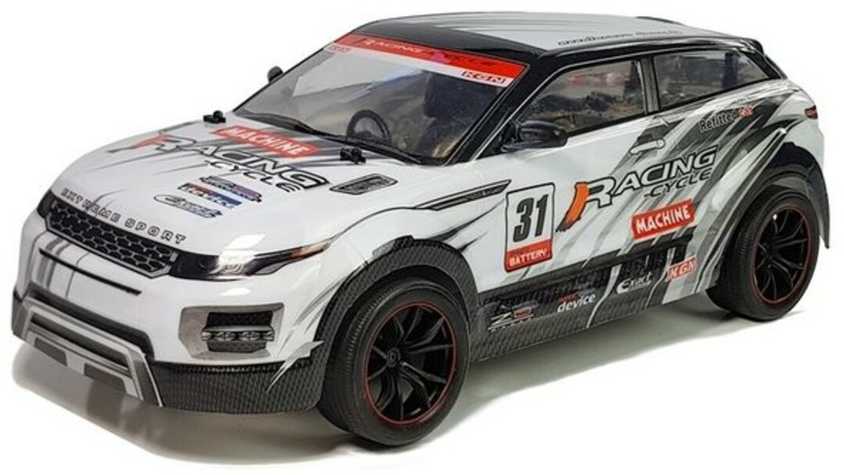 Nuotoliniu būdu valdomas lenktynių automobilis 1:10, baltas