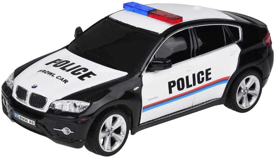 Nuotoliniu būdu valdomas policijos automobilis BMW X6, juodas