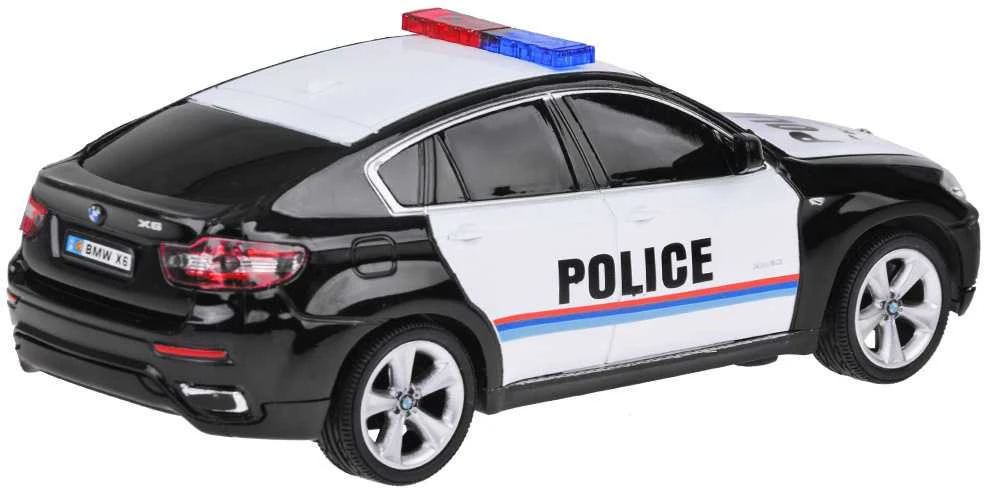 Nuotoliniu būdu valdomas policijos automobilis BMW X6, juodas