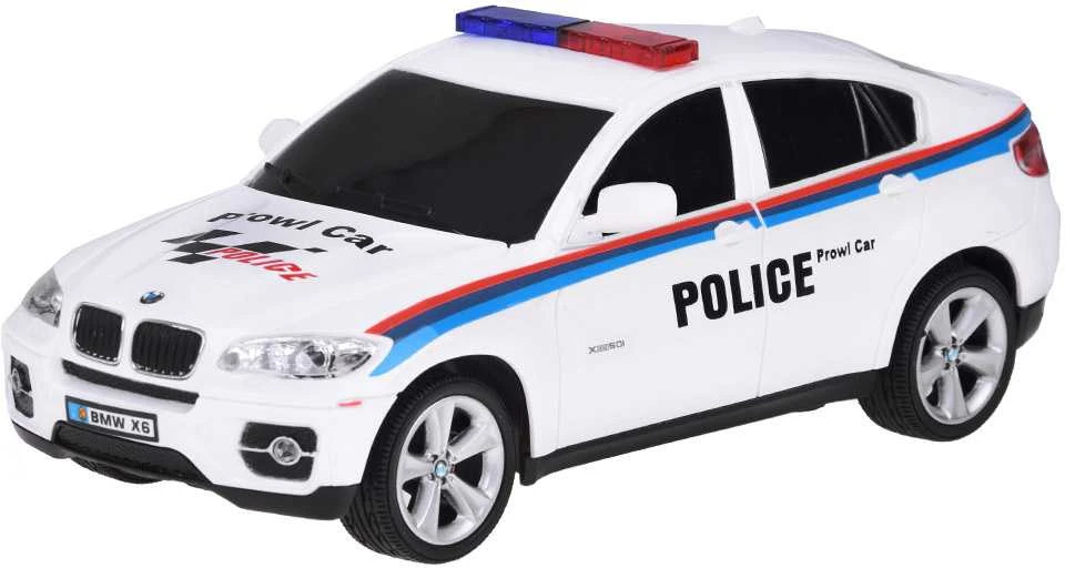 Nuotoliniu būdu valdomas policijos automobilis BMW X6, baltas