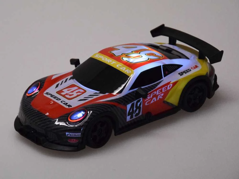 Nuotoliniu būdu valdomas sportinis automobilis „Drift Car“, raudonas