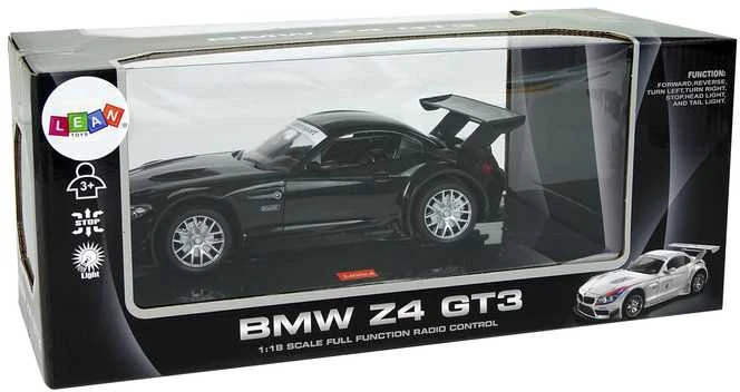 Nuotoliniu būdu valdomas sportinis automobilis BMW Z4 GT3, 2.4 G, 1:18, juodas