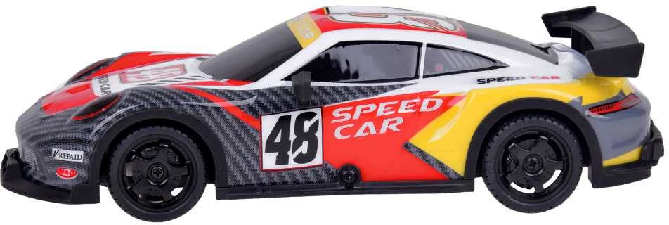 Nuotoliniu būdu valdomas sportinis automobilis „Drift Car“, raudonas