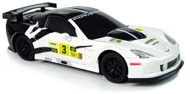 Nuotoliniu būdu valdomas sportinis automobilis Corvette C6.R, 2.4 G, 1:24, baltas