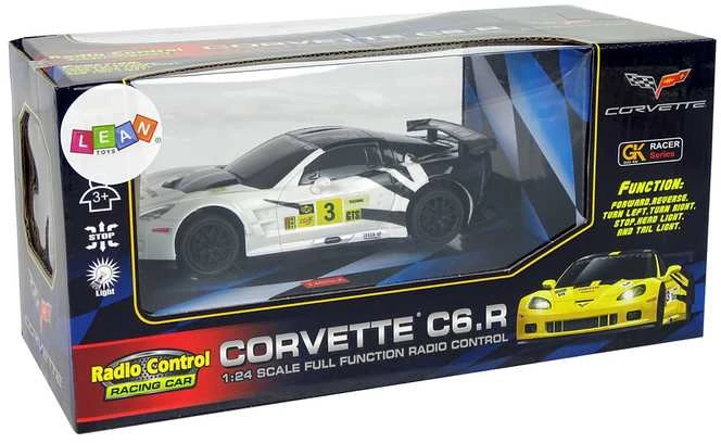 Nuotoliniu būdu valdomas sportinis automobilis Corvette C6.R, 2.4 G, 1:24, baltas
