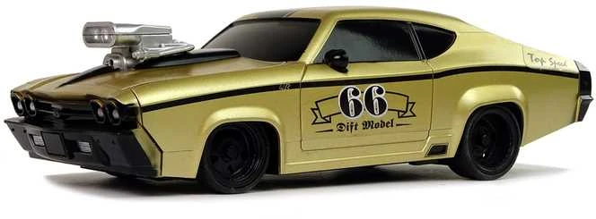 Nuotoliniu būdu valdomas sportinis Muscle Car automobilis 1:20, auksinis