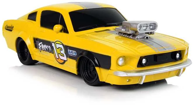 Nuotoliniu būdu valdomas sportinis Muscle Car automobilis 1:20, geltonas
