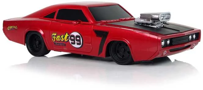 Nuotoliniu būdu valdomas sportinis Muscle Car automobilis 1:20, raudonas