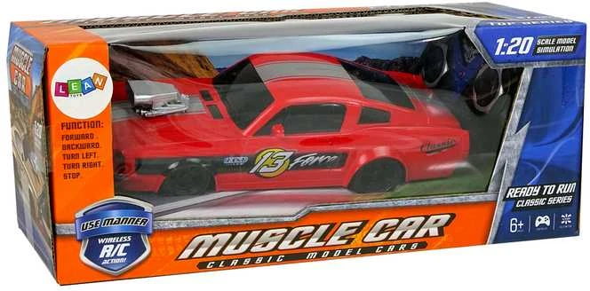 Nuotoliniu būdu valdomas sportinis Muscle Car automobilis 1:20, raudonas