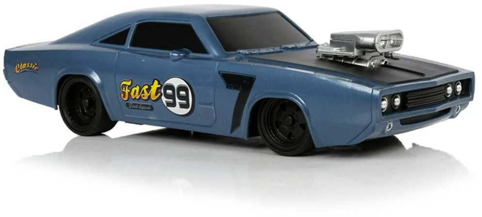 Nuotoliniu būdu valdomas sportinis Muscle Car automobilis 1:20, pilkas