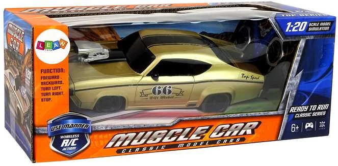 Nuotoliniu būdu valdomas sportinis Muscle Car automobilis 1:20, auksinis