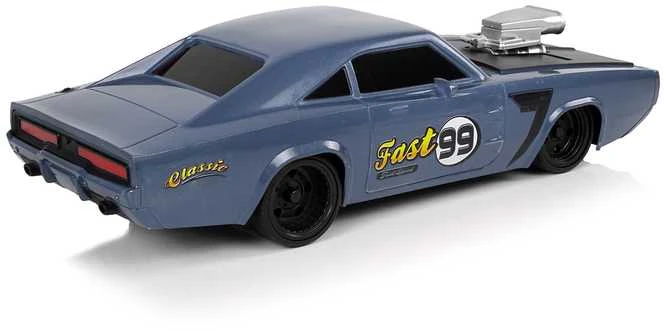 Nuotoliniu būdu valdomas sportinis Muscle Car automobilis 1:20, pilkas