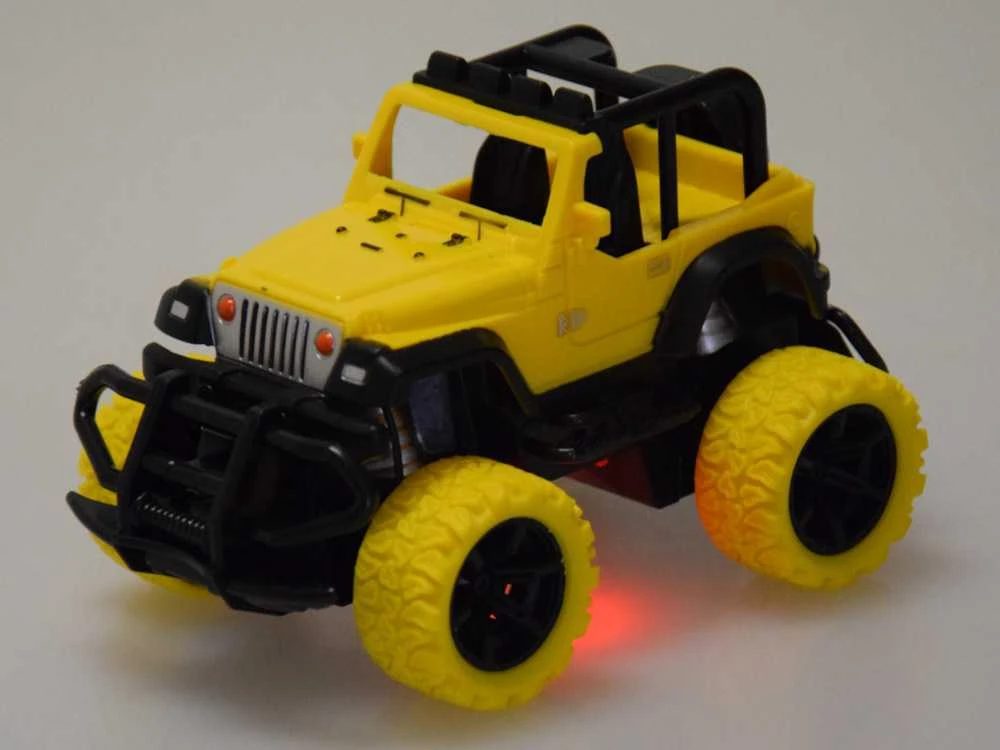 Nuotoliniu būdu valdomas visureigis automobilis 1:36, geltonas