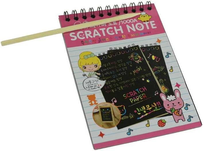 Nutrinama knygelė Scratch Note A6, 10 lapų