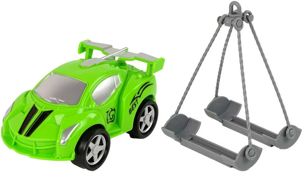 Pagalbos kelyje automobilis su šviesos ir garso efektais, 1:16, žalias