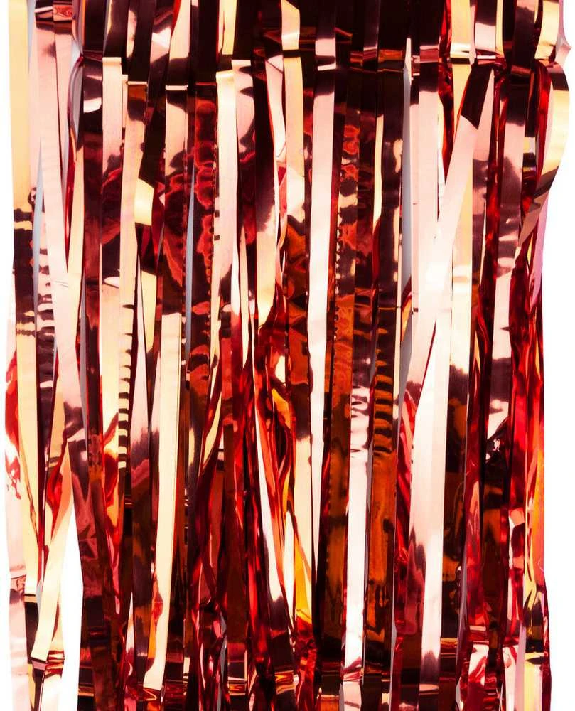 Pakabinama dekoracija, folijos uždanga, rausvo aukso, 100 x 190 cm