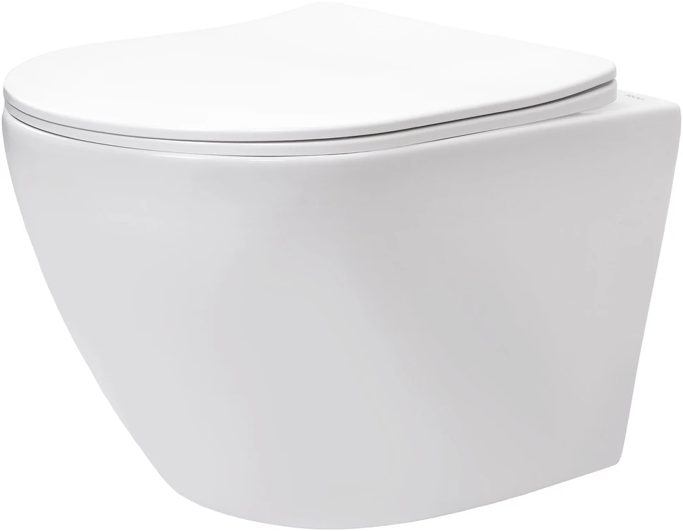 Pakabinamas klozetas REA Carlo Lux Rimless su bidė funkcija