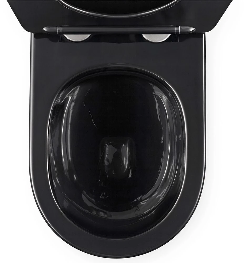 Pakabinamas klozetas Rea Carlo Mini Tornado, Brushed Gold/Juodas