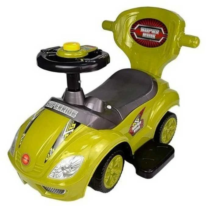 Paspiriama mašinėlė-stumdukas Mega Car 3in1, geltona