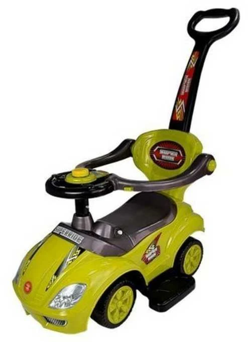 Paspiriama mašinėlė-stumdukas Mega Car 3in1, geltona