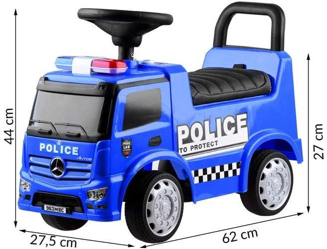 Paspiriamas automobilis Mercedes POLICE, mėlynas