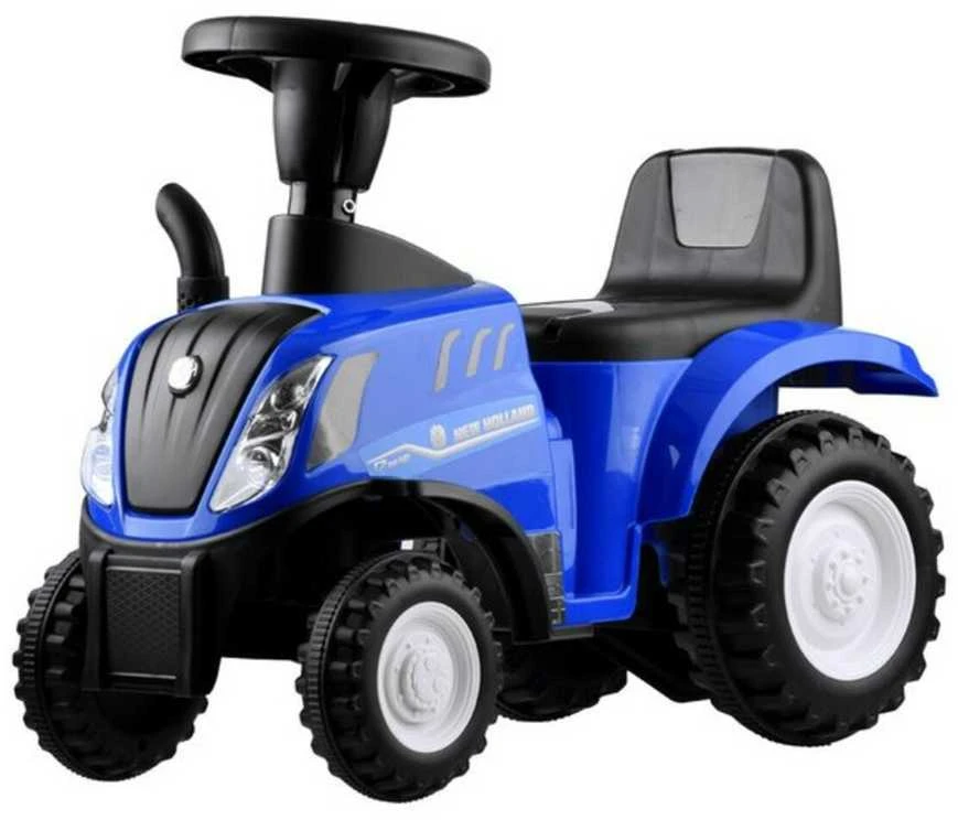 Paspiriamas traktorius su priekaba New Holland, mėlynas