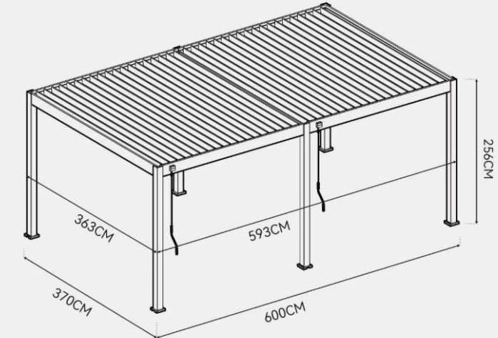 Pavėsinė Pergola DELUXE 3.6x6 Anthracite