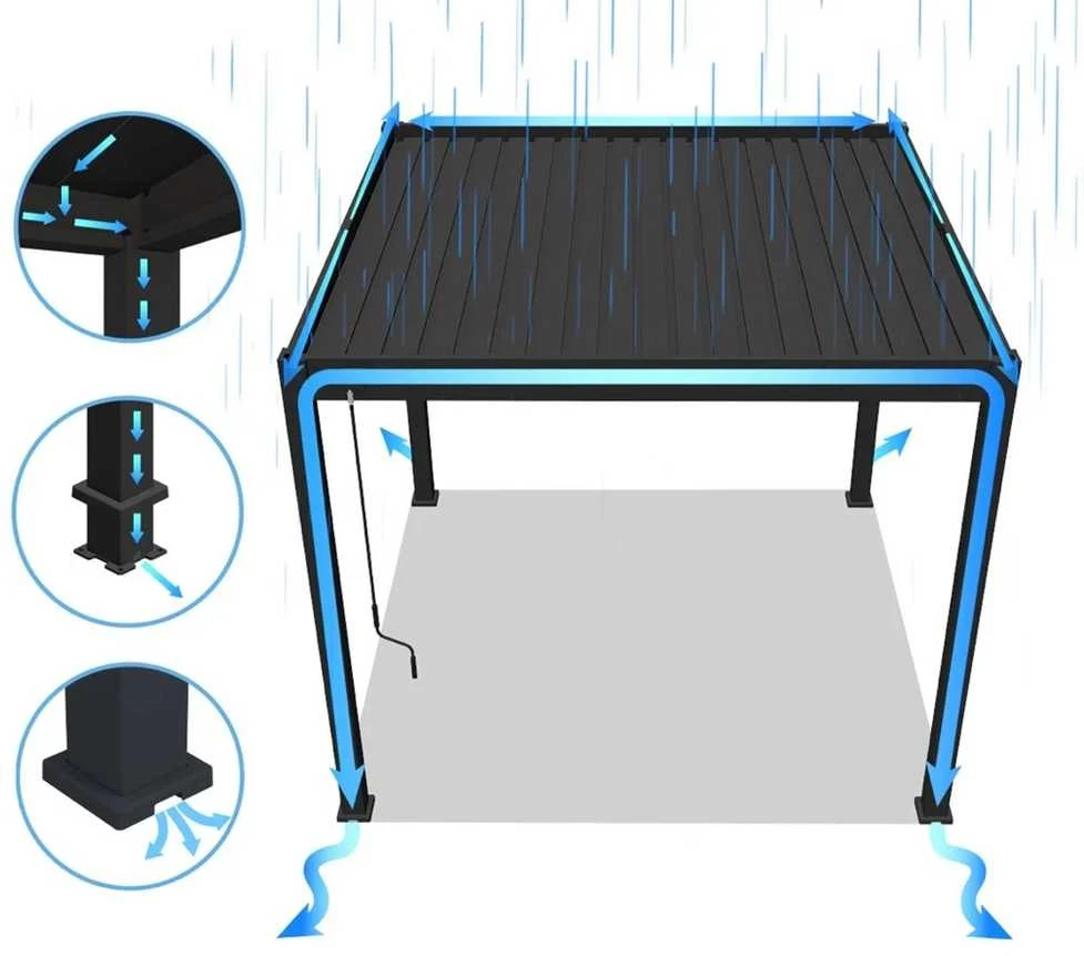 Pavėsinė Pergola DELUXE 3.6x6, Baltas