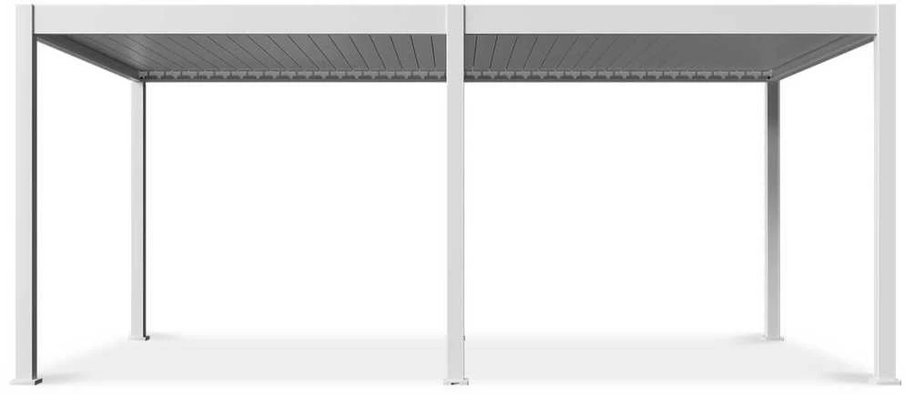 Pavėsinė Pergola DELUXE AUTOMATIC 3.6x6 su LED, Baltas