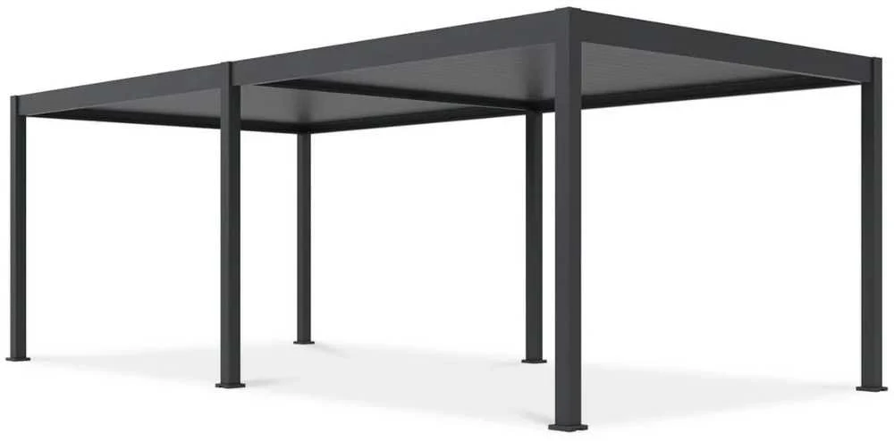Pavėsinė Pergola DELUXE AUTOMATIC 3.6x7.2 su LED, Anthracite