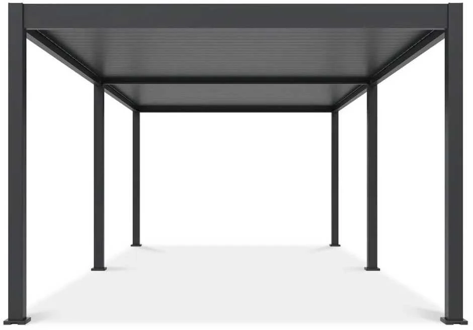 Pavėsinė Pergola DELUXE AUTOMATIC 3.6x7.2 su LED, Anthracite