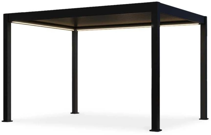 Pavėsinė Pergola DELUXE PRO AUTOMATIC 3x4 su LED, Taupe