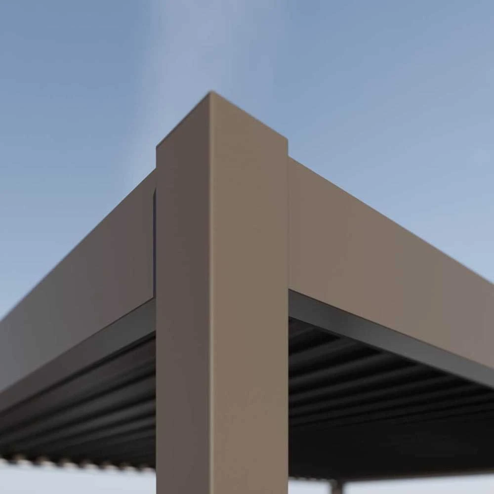 Pavėsinė Pergola DELUXE PRO AUTOMATIC 3x4 su LED, Taupe
