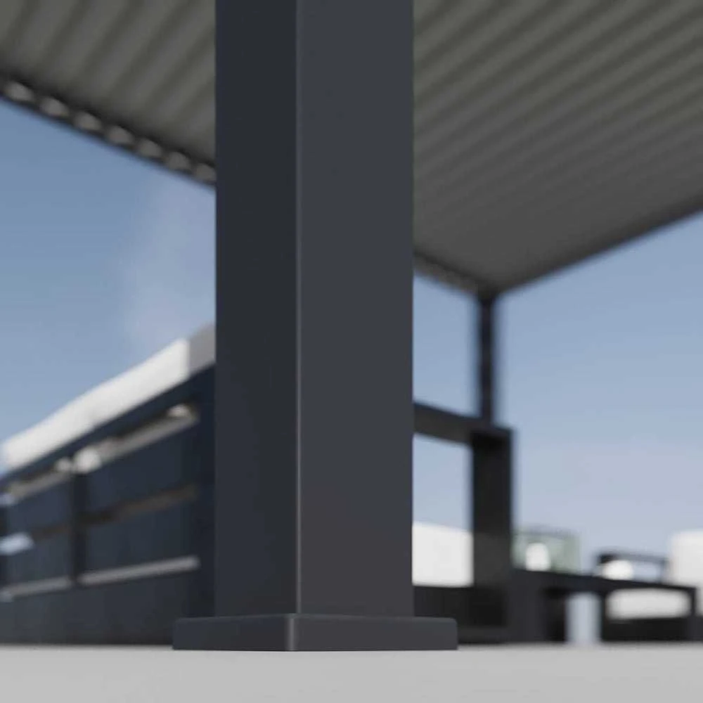 Pavėsinė Pergola DELUXE PRO AUTOMATIC 4x6 su LED, Anthracite