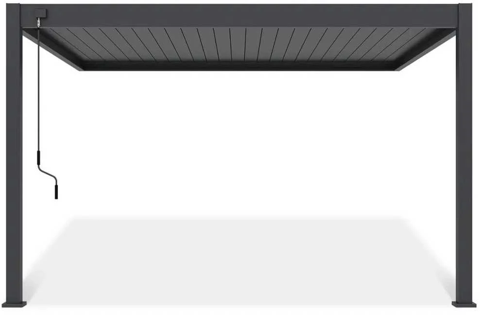 Pavėsinė Pergola DELUXE WALL 3.6x4, Anthracite (montuojama prie sienos)