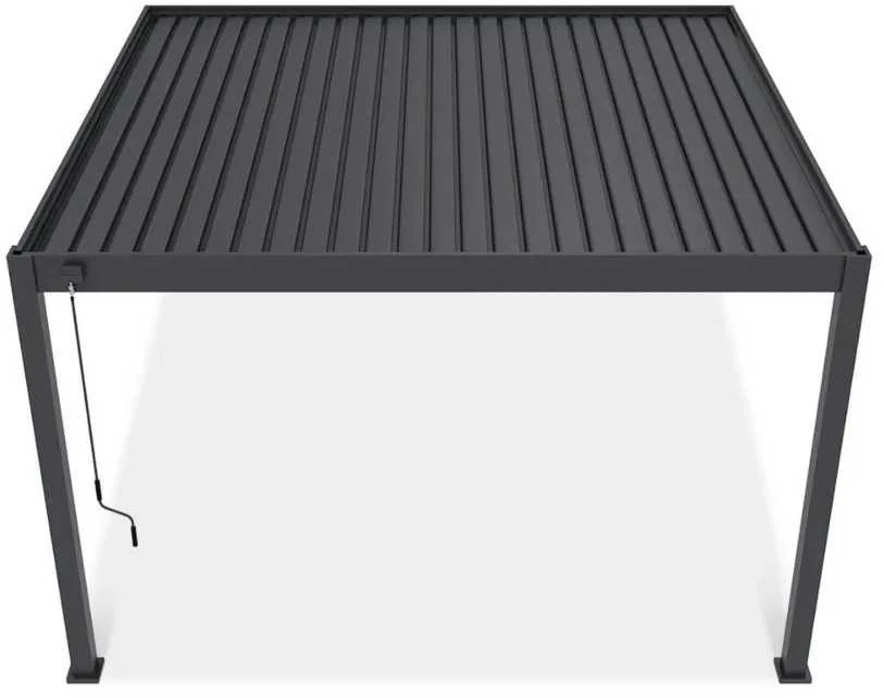Pavėsinė Pergola DELUXE WALL 3.6x4, Anthracite (montuojama prie sienos)