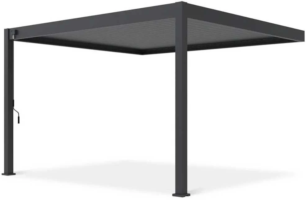 Pavėsinė Pergola DELUXE WALL 3.6x4, Anthracite (montuojama prie sienos)