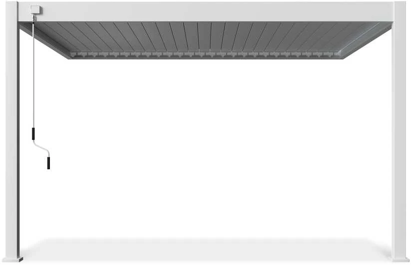 Pavėsinė Pergola DELUXE WALL 3.6x4, Baltas (montuojama prie sienos)